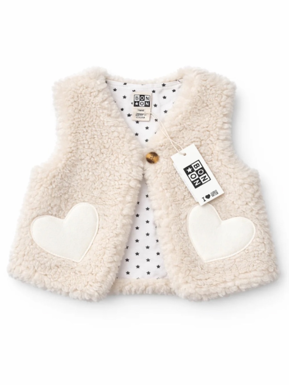 Cream Teddy Vest